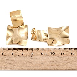 304 Stainless Steel Square Dangle Stud Earrings&nbsp;EJEW-K268-79A-G