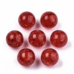 Transparent Crackle Acrylic Round Beads Strands&nbsp;CCG-R002-12mm-02
