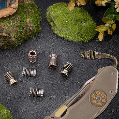 6Pcs 3 Color EDC Brass Knife String Pendant Light Parachute String Tool&nbsp;KK-NB0002-90