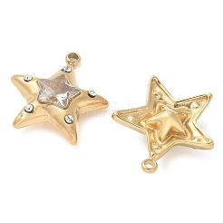 304 Stainless Steel with Rhinestone Charms&nbsp;STAS-Q345-13G