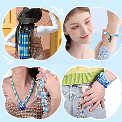 800Pcs 4 Colors Transparent & Luminous Plastic Beads&nbsp;KY-SC0001-88