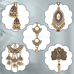 8 Pairs 8 Style Zinc Alloy Dangle Stud Earrings for Women&nbsp;EJEW-AN0003-16