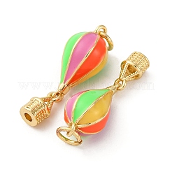 Brass Enamel Pendants&nbsp;KK-Q098-06G