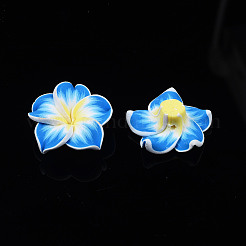 Handmade Polymer Clay 3D Flower Plumeria Beads&nbsp;LS-X-CLAY-Q192-30mm-05