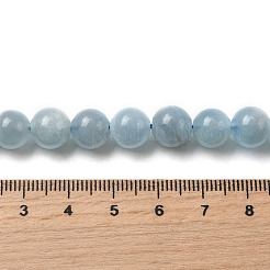 Natural Aquamarine Beads Strands&nbsp;G-D327-C03-8MM-01A