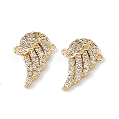 Brass Micro Pave Cubic Zirconia Connector Charms&nbsp;KK-E068-VC079