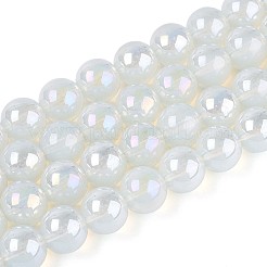 Electroplate Imitation Jade Glass Beads Strands&nbsp;GLAA-T032-J10mm-AB02