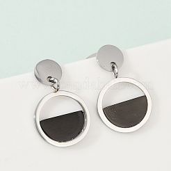 304 Stainless Steel Plastic Dangle Stud Earrings&nbsp;EJEW-Z089-16P