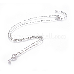 304 Stainless Steel Pendant Necklaces&nbsp;NJEW-E141-12