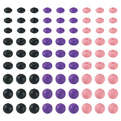 90Pcs 9 Styles Round & Rondelle Silicone Focal Beads&nbsp;SIL-TA0003-57B