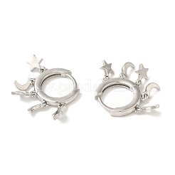 Rack Plating Brass Hoop Earrings&nbsp;EJEW-B062-47P