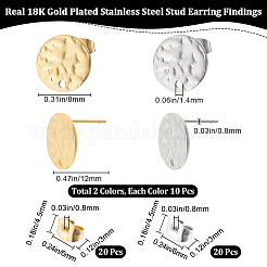 304 Stainless Steel Stud Earring Findings&nbsp;EJEW-BBC0001-65A