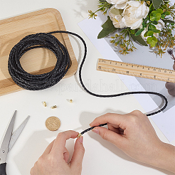 5M Round Braided PU Leather Cords&nbsp;WL-CL0001-33A