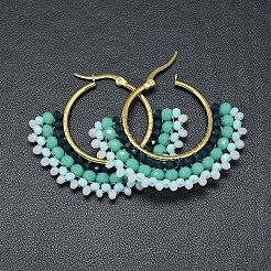 304 Stainless Steel Hoop Earrings&nbsp;X-EJEW-O090-I20