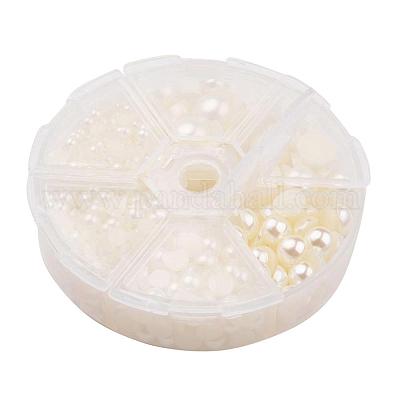 1Box ABS Plastic Imitation Pearl Dome Cabochons&nbsp;SACR-JP0001-24-1