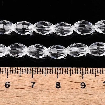 Transparent Glass Beads Strands&nbsp;EGLA-A037-T6x8mm-D01-1