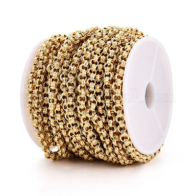Brass Ring Link Chains&nbsp;CHC-T018-35G-1