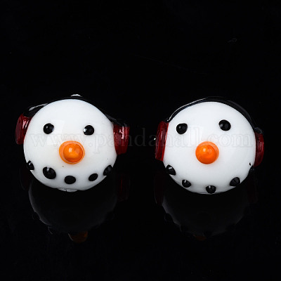 Handmade Bumpy Lampwork Beads Strands&nbsp;LAMP-N021-028-1