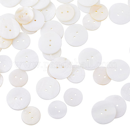 Wholesale 52Pcs 2 Style 2-Hole Freshwater Shell Buttons - Pandahall.com