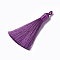 Polyester Tassel Pendants, Dark Orchid, 78~82x8mm, Hole: 2~4mm