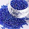 Round Glass Seed Beads, Transparent Colours Rainbow, Round, Blue, 12/0, 2mm, Hole: 1mm, about 30000pcs/pound