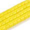 Opaque Solid Glass Bead Strands, Column, Yellow, 5~5.5x4~4.5mm, Hole: 1.4mm, about 95~99pcs/strand, 15.28 inch~39.3 inch(38.8~39.3cm)