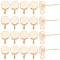 Brass Stud Earring Findings, with Loop, Flat Round, Nickel Free, Real 18K Gold Plated, 9x6mm, Hole: 1.8mm, Pin: 0.8mm, 20pcs/box