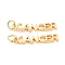 Brass Pendants, with Jump Rings, Long-Lasting Plated, Constellation/Zodiac Sign, Golden, Cancer, Cancer: 4x22.5x1.5mm, Hole: 3mm