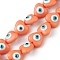 Evil Eye Resin Beads Strands, Heart, Light Salmon, 12.5x14x9mm, Hole: 1.8mm, about 30pcs/strand, 14.25 inch(36.2cm)