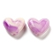 Imitation Gemstone Acrylic Beads, Heart, Lilac, 15x17x7mm, Hole: 2mm, 439pc/500g