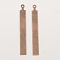 Metal Tags, Brass Stamping Blank Tag Pendants, Rectangle, Red Copper, 67x7x0.5mm, Hole: 2mm