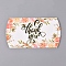 Paper Pillow Boxes, Gift Candy Packing Box, Flower Pattern & Word Thank You, White, Box: 12.5x7.6x1.9cm, Unfold: 14.5x7.9x0.1cm