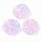 Transparent Glass Beads, Round with Leaf, Lilac, 25.5x5.5mm, Hole: 1.6mm