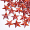 Plastic Cabochons, Star, Red, 13x14x1.5mm, about 2000pcs/bag