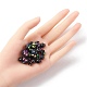 Opaque Black Acrylic Beads&nbsp;MACR-YW0002-80-3