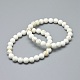 Natural Magnesite Bead Stretch Bracelets&nbsp;BJEW-K212-B-008-1