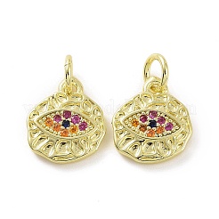 Brass Micro Pave Cubic Zirconia Charms&nbsp;KK-E068-VF077