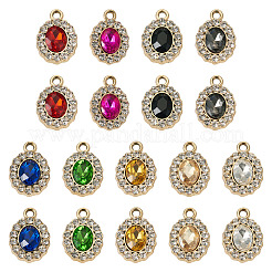 18Pcs 9 Colors UV Plating Alloy Pendants&nbsp;ALRI-TA0001-20