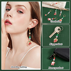 Christmas Theme Alloy Enamel with Rhinestone Pendant Stitch Markers&nbsp;HJEW-AB00351