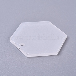 Transparent Acrylic Blank Pendants&nbsp;LS-TACR-WH0002-12