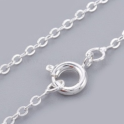 Silver Color Plated Brass Necklaces&nbsp;X-NJEW-SW028-28inch-S