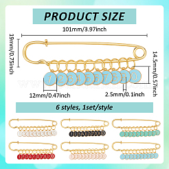 6Pcs Alloy Enamel Pendant Locking Stitch Markers&nbsp;HJEW-BC00077