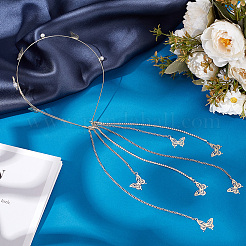 Zinc Alloy Rhinestone Hair Bands&nbsp;OHAR-WH20007-01A-G