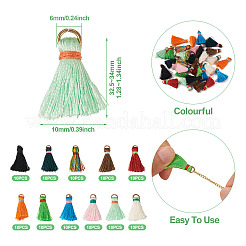 110Pcs 11 Colors Polyester Tassel Pendants&nbsp;FIND-TA0002-44