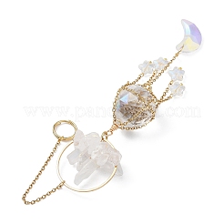 Stainless Steel Cable Chains Pouch Teardrop Pendant Decorations&nbsp;HJEW-JM01578