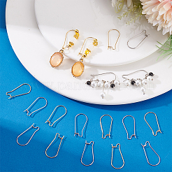 200Pcs 2 Colors 304 Stainless Steel Hoop Earrings&nbsp;STAS-PH0006-64