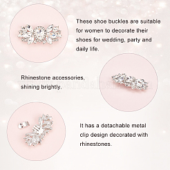 2Pcs Alloy Rhinestone Shoe Decorations&nbsp;AJEW-FG0003-73B