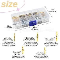242Pcs 2 Colors Tibetan Style Alloy Beads&nbsp;TIBEB-FS0001-08