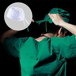 Adjustable Cotton Surgical Cap for Womens & Mens&nbsp;AJEW-WH20054-345