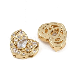 Brass Pave Cubic Zirconia Multi-strand Links&nbsp;ZIRC-F145-08G-01